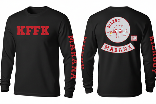 Kilroy MC Black Long Sleeve - Red Text Corrected